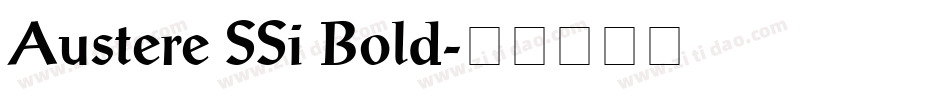 Austere SSi Bold字体转换